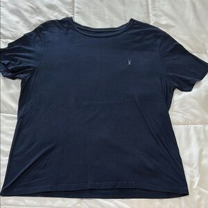 All Saints Nic Tonic Dark Blue Short Sleeve Tee